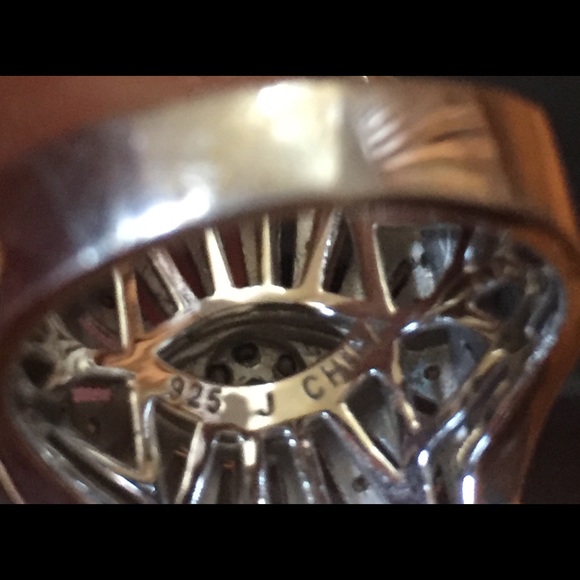 Diamond Eye Ring Sterling Silver 925 - Picture 6 of 8